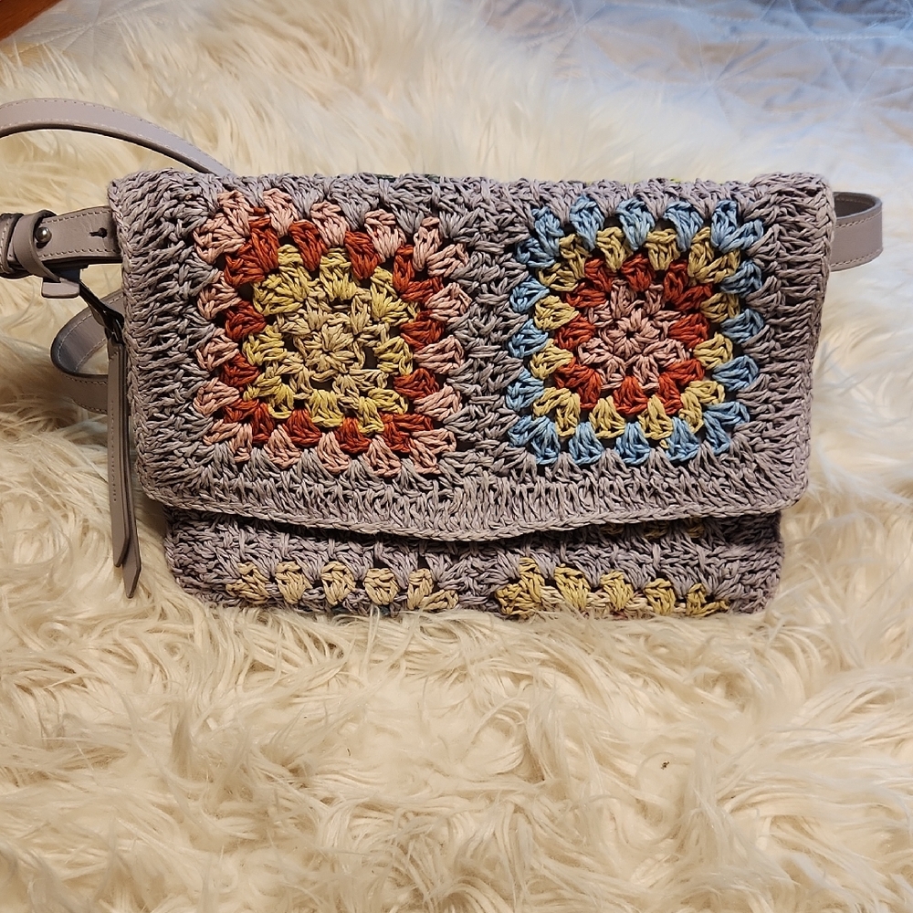 LUCKY BRAND Handcrafted Crochet Crossbody Bag in Multicolor